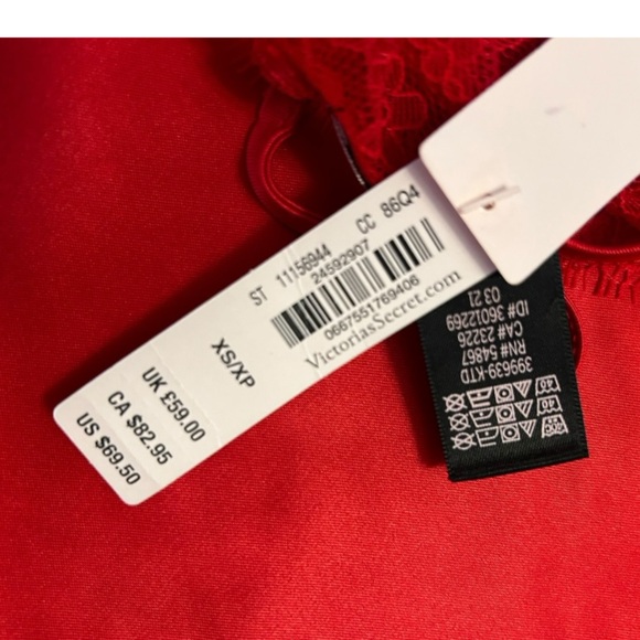 NEW Victorias Secret Babydoll Red Small crisscross back Lingerie in size XS - Picture 7 of 7